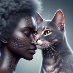 Empathy Unveiled: Photorealistic Female Cat Personification