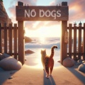 Sunset Serenity: Cat's Beach Adventure at the No Dogs Entrance