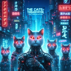 Cybernetic Cats: Guardians of the Futuristic City