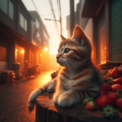 Feline Majesty: Photorealistic Depiction of Korea's Cats