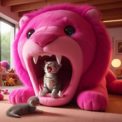 The Hilarious Misadventures of Plushie Lion and Kittens