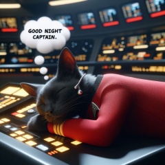 USS Enterprise's Catnap: Uhura's Nighttime Message