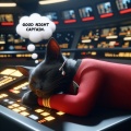 USS Enterprise's Catnap: Uhura's Nighttime Message