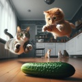 Startling Encounter: Cucumber Chaos in the Kitchen