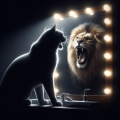 Metamorphosis: The Roaring Cat Transformed into a Majestic Lion