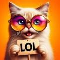  LOLcat Strikes Again: Feline Wearing Big Sunglasses Holds Hilarious 'LOL' Sign