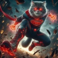 Supercat: The Feline Overlord - A Stunning Rendering of an Epic Fantasy Villain