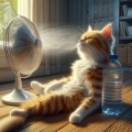 Serenity in Swelter: A Feline Oasis Amidst Summer's Heatwave