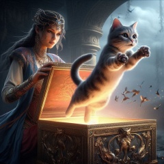 Pandora's Mystical Encounter: The Startling Emergence of the Feline Guardian