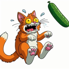 Whisker-Whirling Surprise: Feline Frenzy in Simpsons Style!