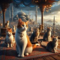 Istanbul Cats: A Serene Evening on the Porch