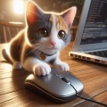 Techy Tug-of-War: Cat vs. Computer Mouse