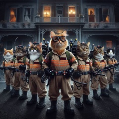 The Feline Ghostbusters: Purrr-fectly Spooky Adventures Await!
