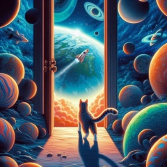 Exploring the Unknown: A Surreal Journey of a Cat in an Alien World ????️????????????‍????????????