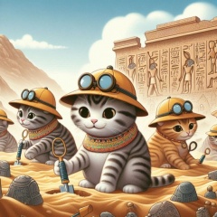 Feline Archaeologists: Uncovering Treasures of the Sands
