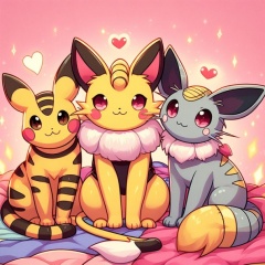 PokéCats: Playful Hybrids on a Colorful Journey