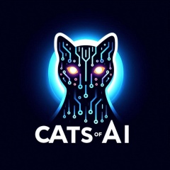 Futuristic Feline: Cats of AI Logo