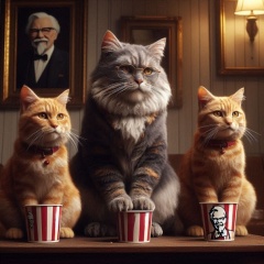 Colonel's Feline Gathering: A Surreal Cinematic Tribute