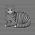 Feline Mirage: Mesmerizing AI-Generated Cat Illusion in Black and White