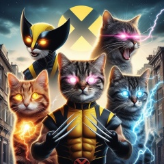 Claws and Powers: The Feline X-Men - AI Generated Artwork