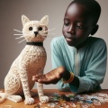 Rubber Band Feline: A Proud African Boy's Masterpiece