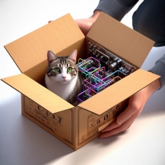 Unveiling Schroedinger's Cat: A Photorealistic Exploration