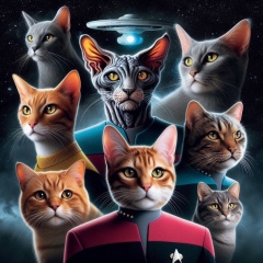 Feline Odyssey: Cats in Starfleet Uniforms