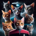 Feline Odyssey: Cats in Starfleet Uniforms
