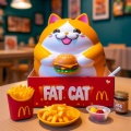 McDonald's Happy Meal: Meet FAT CAT, the Hilariously Round Cartoon Feline!