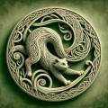 Mystic Circle: A Celtic-Inspired Cat in Pursuit