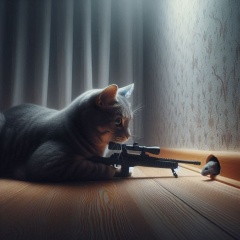 Hunter Cat: A Tense Standoff