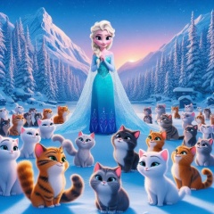 Purr-fectly Magical: Elsa and the Feline Friends of Arendelle