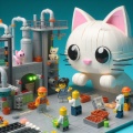 Whimsical Wonders: Unikitty's Cat Factory Inspection