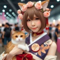 Cosplay Serenity: Embracing Feline Affection