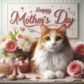 Feline Love: A Photorealistic Mother's Day Moment