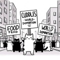  Feline Revolution: Cats Take to the Streets for Cuddles, Food, and World Domination