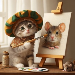 Feline Genius: Imagining Leonardo da Vinci as a Cat