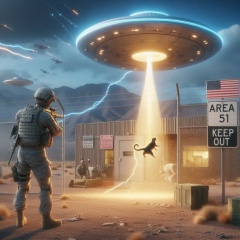 Futuristic UFO Attack at Area 51: Military Action in the Desert