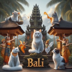 The Enchanting Cats of Bali: A Photorealistic Glimpse into Balinese Culture