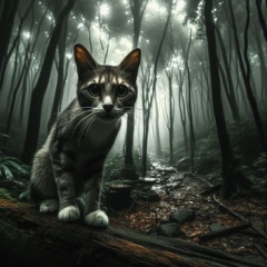 Haunting Forest Cat: A Blair Witch Project-Inspired Scene