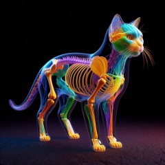  Vibrant X-Ray Cat: An Artistic and Scientific Exploration