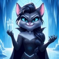 Sinister Disney Queen Elsa Cat: Wicked Smile and Ice Powers