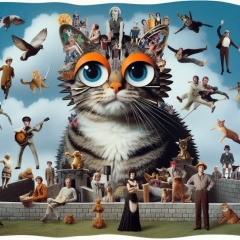 Surreal Cat Collage by Terry Gilliam: A Monty Python-Inspired Creation