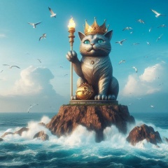 The Statue of Liberty as a Cat Holding a Torch