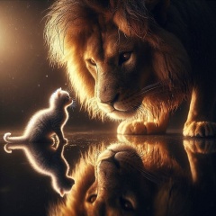 Inspirational Reflection: The Little Cat and the Majestic Lion